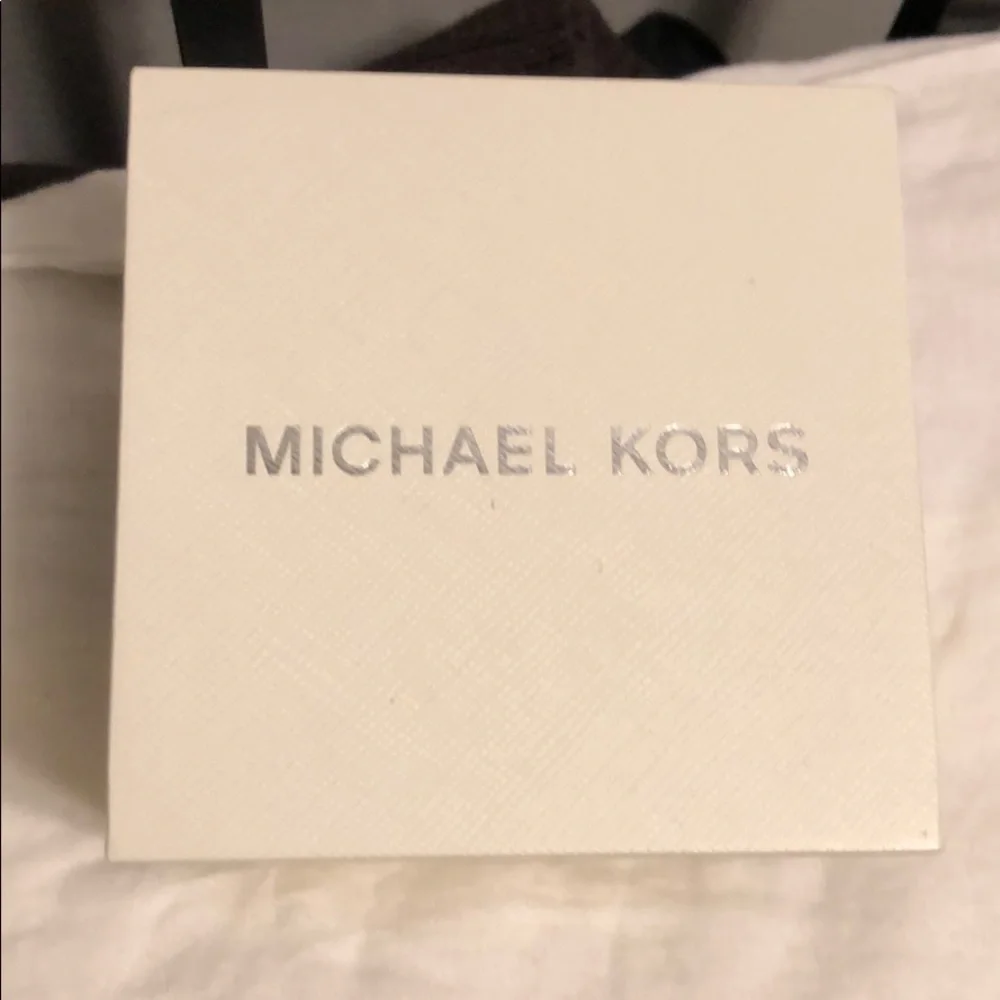 Authentic Michael Kors white ceramic runway watch